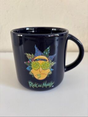 Cartoon Network Rick and Morty‎ Navy Ceramic Mug with Neon Graphic